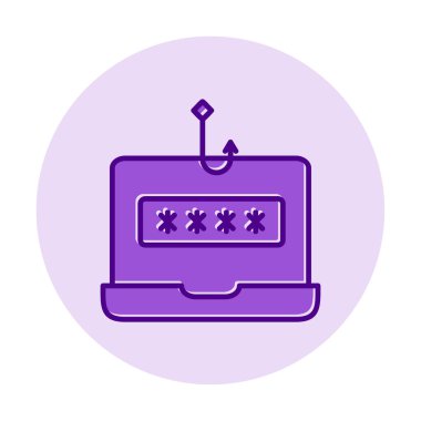 Basit Phishing simgesi, düz tasarım illüstrasyon