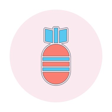 Hava Bombası web simgesi, vektör illüstrasyonu  