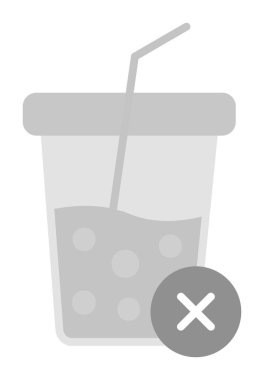 Basit, alkolsüz içecek simgesi, vektör illüstrasyonu