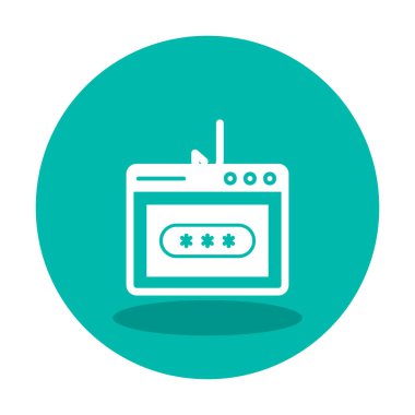 Basit Parola Kopyalama simgesi, vektör illüstrasyonu