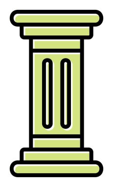 Sütun düz simgesinin vektör illüstrasyonu