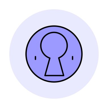 Anahtar deliği vektör çizimi, simge ögesi biçimi              