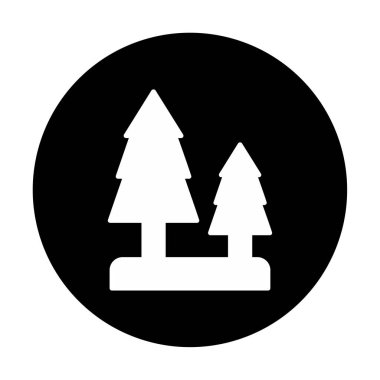 Orman ikonu vektör illüstrasyonu 