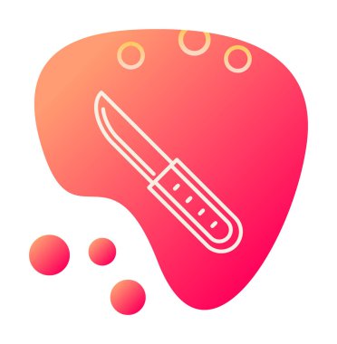 Beyaz arkaplanda izole edilmiş bıçak vektör simgesi 