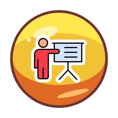 Basit düz eğitim simgesi illüstrasyonu 