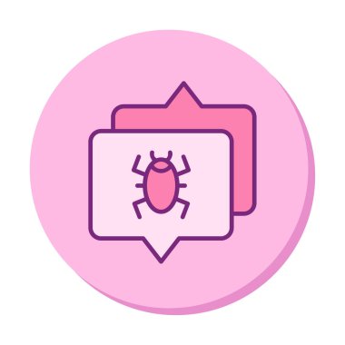 Basit konuşma balonu simgesi, vektör illüstrasyonu