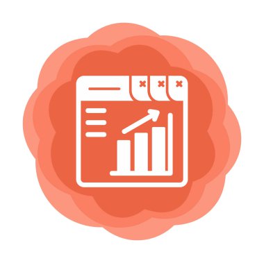 büyüme grafik simgesini, vektör çizim