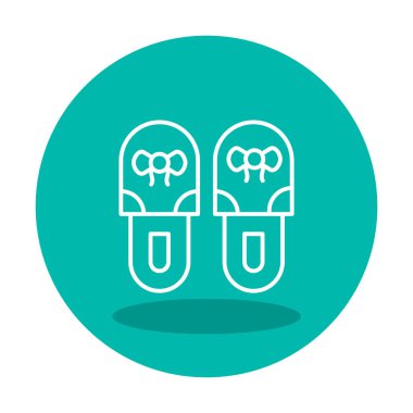 Basit Terlik simgesi, vektör illüstrasyonu