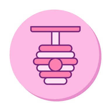 Arı kovanı simgesi vektör illüstrasyonu