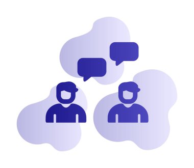 Basit Çalışma İletişim simgesi, vektör illüstrasyonu