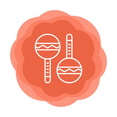 maracas simgesi vektör illüstrasyonu