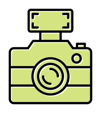 fotoğraf makinesi simgesi, vektör illüstrasyonu