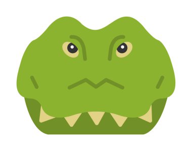 Basit timsah simgesi, vektör illüstrasyonu