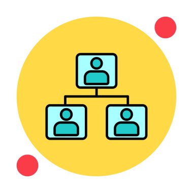 takım ağ simgesi, vektör illüstrasyonu 