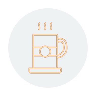 çay fincanı simgesi, vektör illüstrasyonu