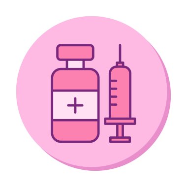 Aşı simgesi vektör tasarımlı şırınga