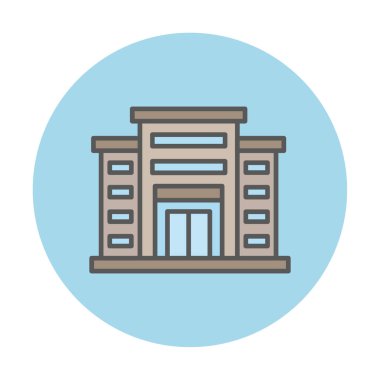 Alışveriş merkezi simgesi. Alışveriş merkezi oluşturma simgesi, vektör illüstrasyonu 