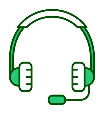 kulaklıklar düz simge, vektör illüstrasyonu