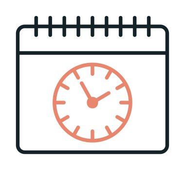 Beyaz arka plan üzerinde izole zamanlama simgesini