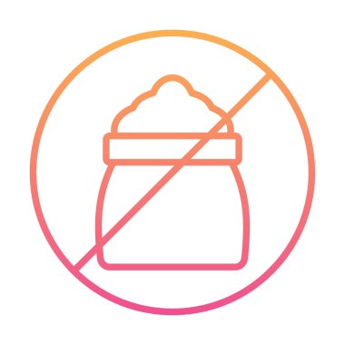 Şeker işareti yok, vektör illüstrasyonu  