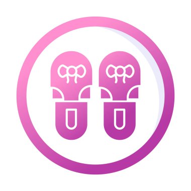 Basit Terlik simgesi, vektör illüstrasyonu