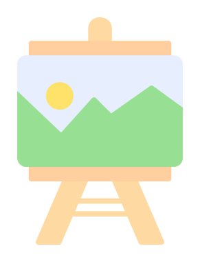 düz basit boyama simgesi, vektör illüstrasyonu 