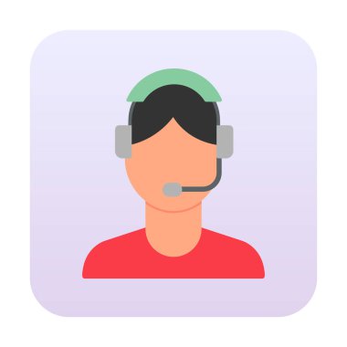 Vektör olarak Müşteri Hizmetleri Ajanı simgesi. logotype