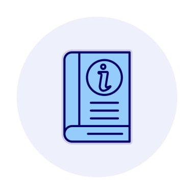 Bilgi Defteri simgesi. dosya simgesi. vektör illüstrasyonu