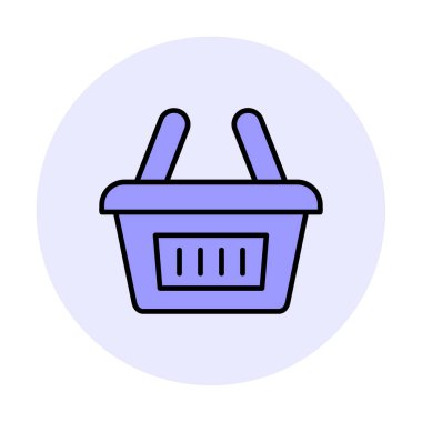 Alışveriş arabası ikon vektör illüstrasyonu 