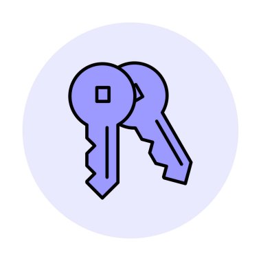 anahtar simgesi. düz dizayn. vektör illüstrasyonu 