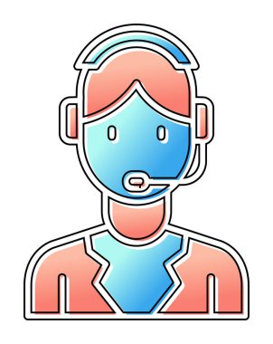 Vektör olarak Müşteri Hizmetleri Ajanı simgesi. logotype