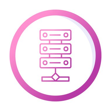 Ağ sunucu simgesinin vektör illüstrasyonu 