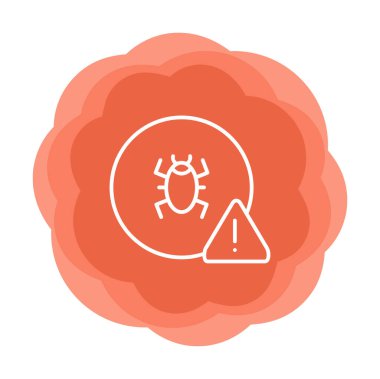 Basit düz CD virüs vektör çizimi