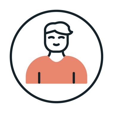 Profil simgesi vektör illüstrasyonu