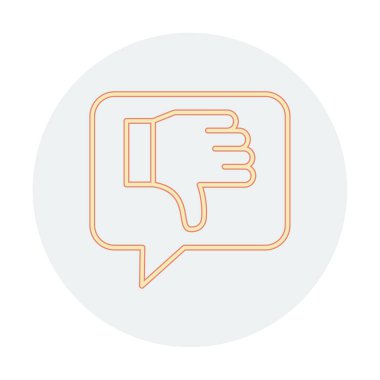 Hoşlanmıyorum. Web simgesi basit illüstrasyon 