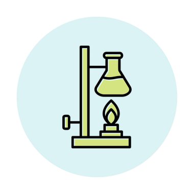 Basit Kimyasal Deney simgesi, vektör çizimi