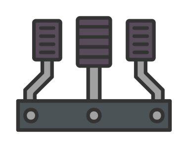 Araba Hızlandırıcı düz simgesi, vektör illüstrasyonu 