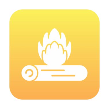  düz ateş ikonu, illüstrasyon vektörü