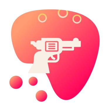 askeri tabanca ikonu vektör illüstrasyonu 