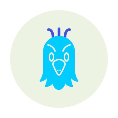 Vektör illüstrasyonu, Papağan kuş simgesi  