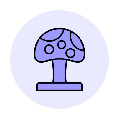 İzole edilmiş arkaplanda mantar simgesi