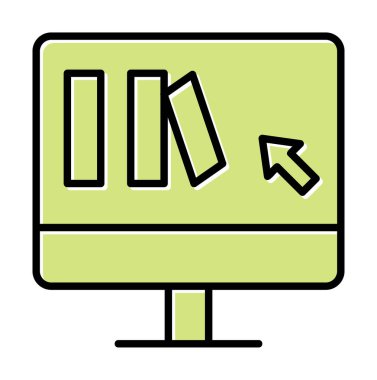 Basit Çevrimiçi Kitap satın alma simgesi, vektör illüstrasyonu