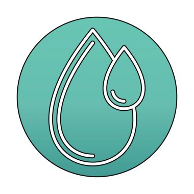 su damlası ağ simgesi, vektör illüstrasyonu 