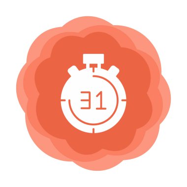 düz modern kronometre vektör çizimi