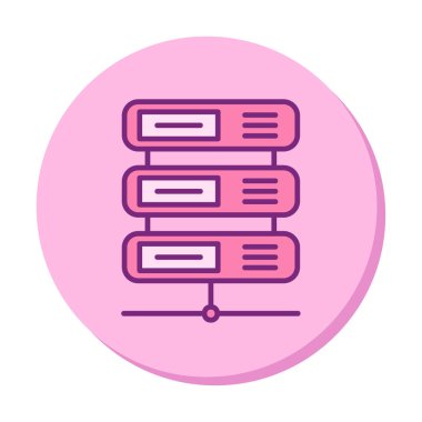 Veri sunucu simgesinin vektör illüstrasyonu 