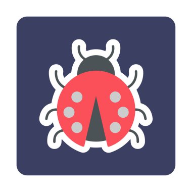 Uğur böceği ikon vektör illüstrasyon tasarımı