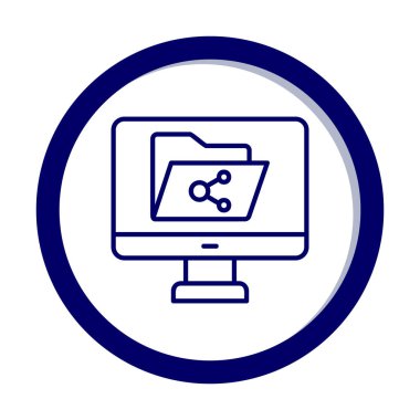 Basit Dosya Paylaşımı simgesi, vektör illüstrasyonu