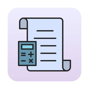 Basit muhasebe simgesi, vektör illüstrasyonu