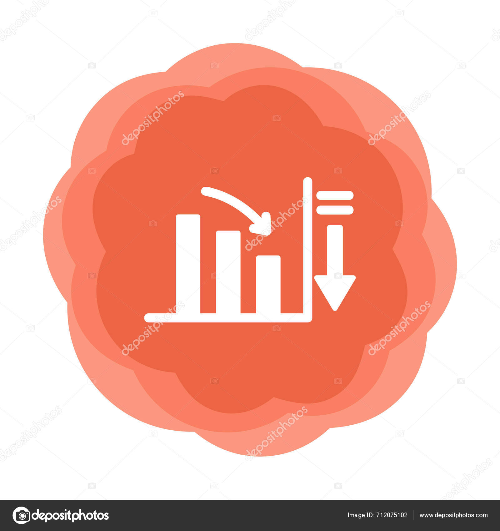 Simple Diminuer Icône Graphique Illustration Vectorielle