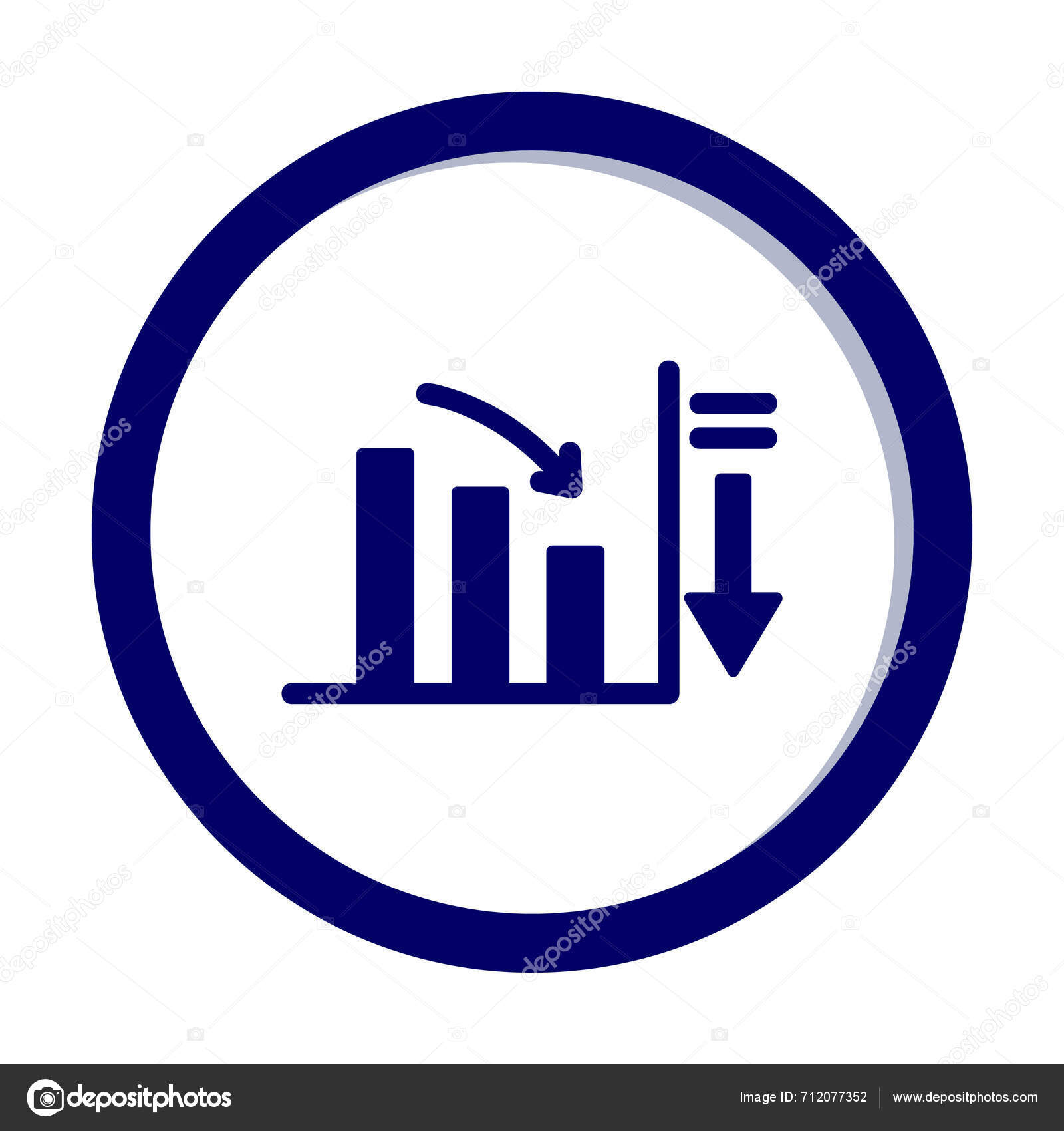 Simple Diminuer Icône Graphique Illustration Vectorielle